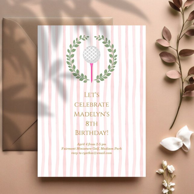 Miniature Golf Child Birthday Party Invitation (Creator Uploaded)