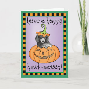 Miniature Halloween Poodle Card
