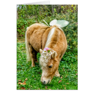 miniature horse fairy card