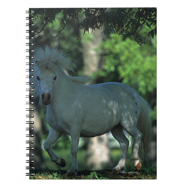 Miniature Horse Standing in the Trees Notebook (Front)