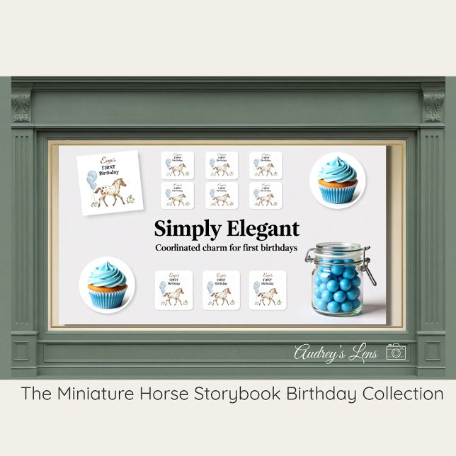 Miniature Horse Storybook 1st Birthday Stickers (Creator Uploaded)