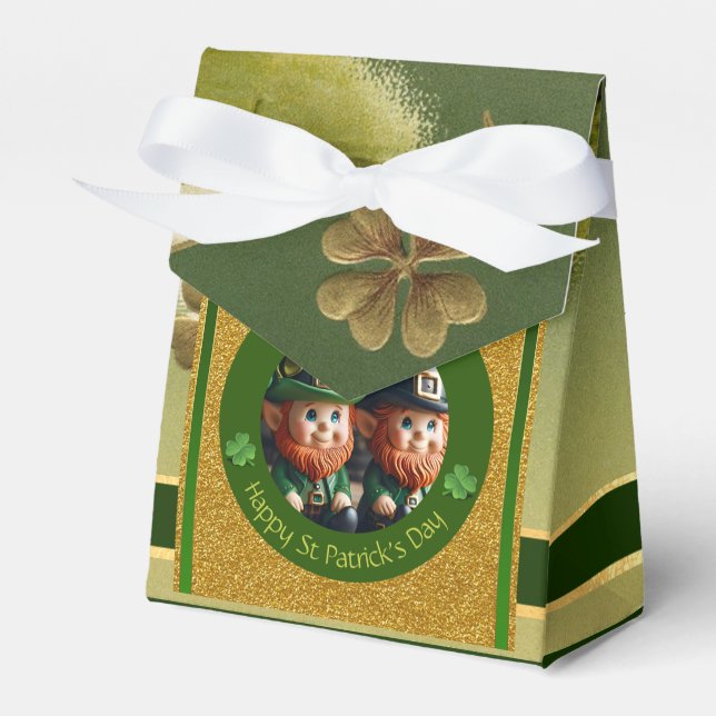 Miniature Leprechaun St Patrick's Day TFB Favour Box (Front Side)