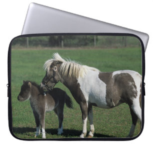Miniature Mare & Foal Standing Laptop Sleeve