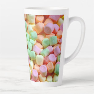 Miniature marshmallows latte mug