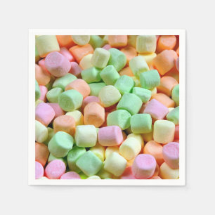 Miniature marshmallows napkin