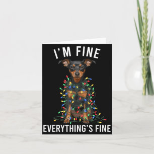 Miniature Nscher Christmas I'm Fine Everything Is  Card