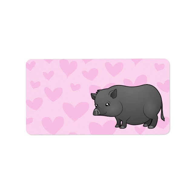 Miniature Pig Love Label (Front)