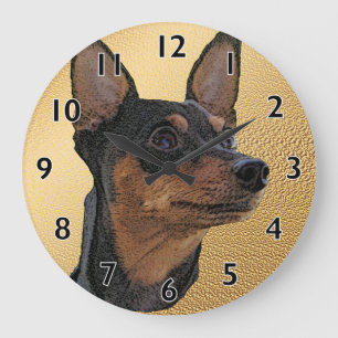 Miniature Pinscher Art Wall Clock