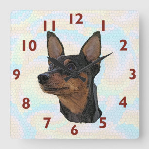 Miniature Pinscher Art Wall Clock