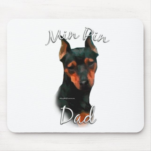 Miniature Pinscher (blk) Dad 2 Mouse Pad (Front)