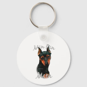 Miniature Pinscher (blk) Mom 2 Key Ring