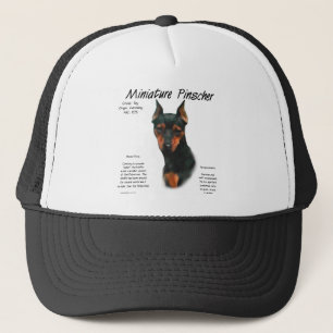 Miniature Pinscher (blk/rust) History Design Trucker Hat