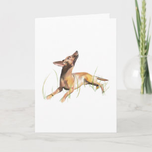 Miniature Pinscher Card, Personalised  Card