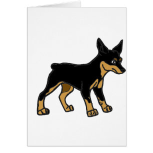 miniature pinscher cartoon black and tan