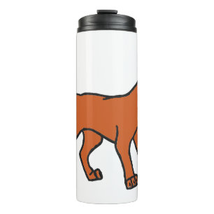 miniature pinscher cartoon red thermal tumbler