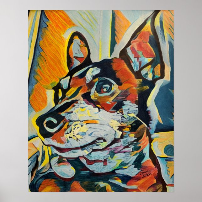 Miniature Pinscher Custom Art Poster (Front)