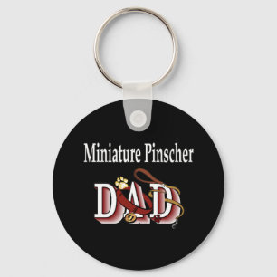 miniature pinscher dad Keychain