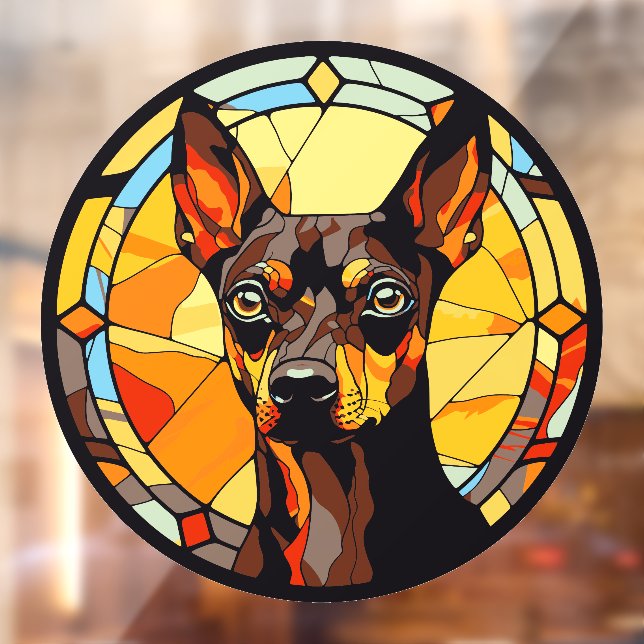 Miniature Pinscher Dog Breed Faux Stained Glass (Sheet 2)