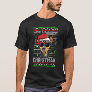 Miniature Pinscher Dog Funny Pawsome Christmas T-Shirt