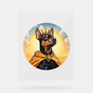 Miniature Pinscher Dog King   Acrylic Sign