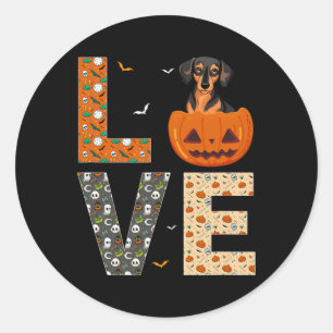 Miniature Pinscher Dog Lovers Boys Girls Halloween Classic Round Sticker