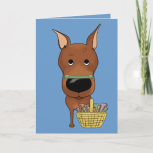 Miniature Pinscher - Easter Bone Hunt, Anyone? Holiday Card