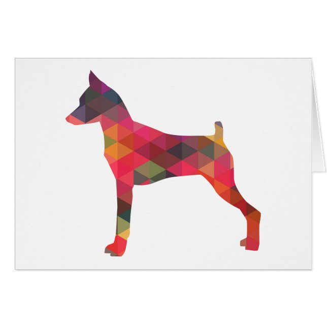 Miniature Pinscher Geometric Pattern Silhouette (Front Horizontal)