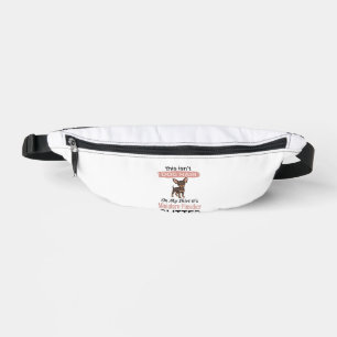Miniature Pinscher Glitter Funny Dog Shirt Design_ Bum Bags