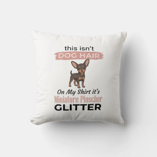 Miniature Pinscher Glitter Funny Dog Shirt Design_ Cushion