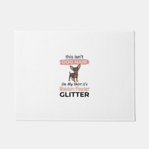 Miniature Pinscher Glitter Funny Dog Shirt Design_ Doormat