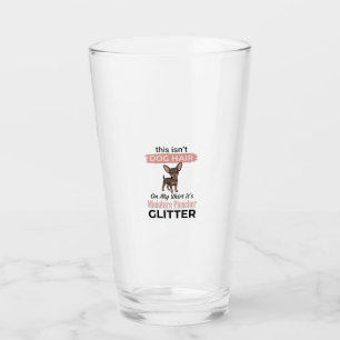 Miniature Pinscher Glitter Funny Dog Shirt Design_ Glass