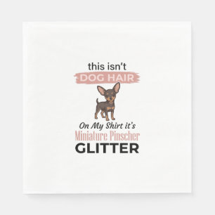 Miniature Pinscher Glitter Funny Dog Shirt Design_ Napkin
