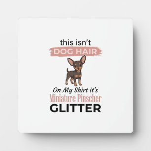 Miniature Pinscher Glitter Funny Dog Shirt Design_ Plaque