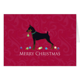 Miniature Pinscher Greetings Holiday Card