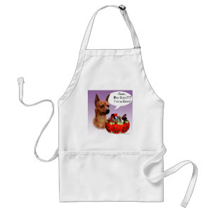 Miniature Pinscher Halloween Candy Standard Apron