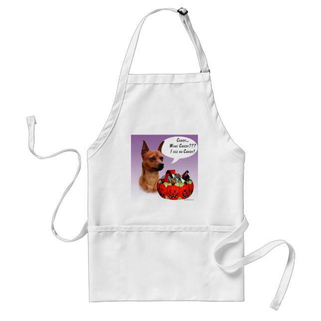 Miniature Pinscher Halloween Candy Standard Apron (Front)