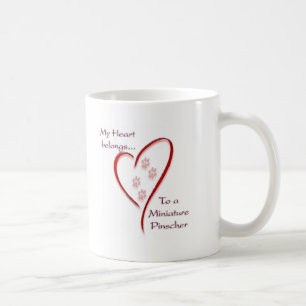 Miniature Pinscher Heart Belongs Coffee Mug