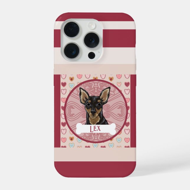 Miniature Pinscher Heart iPhone 11 Pro Case  (Back)