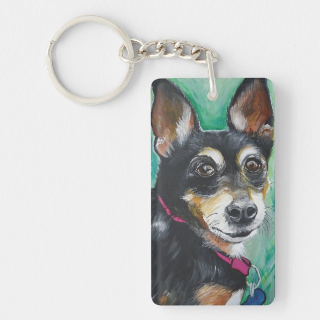 Miniature Pinscher Key Ring (Front)