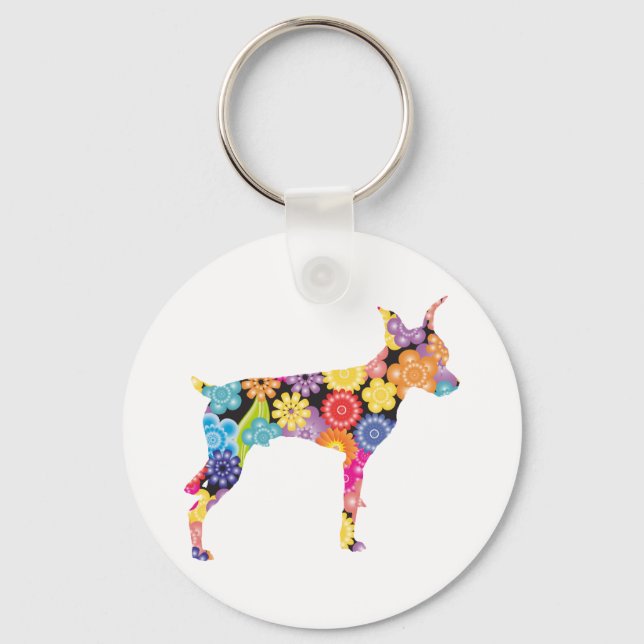 Miniature Pinscher Key Ring (Front)