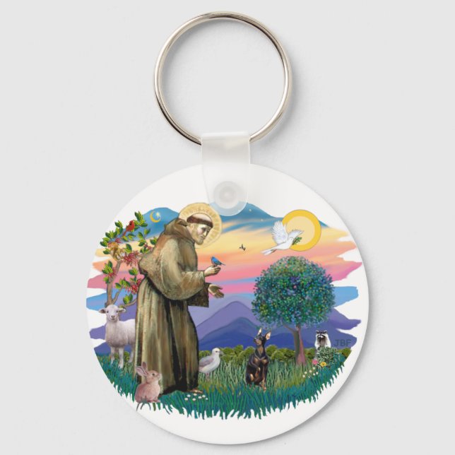 Miniature Pinscher Key Ring (Front)