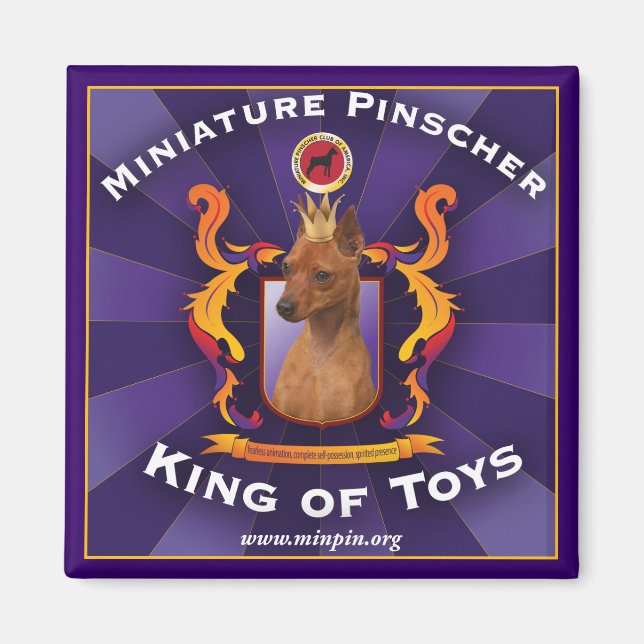 Miniature Pinscher, King of Toys Magnet (Front)