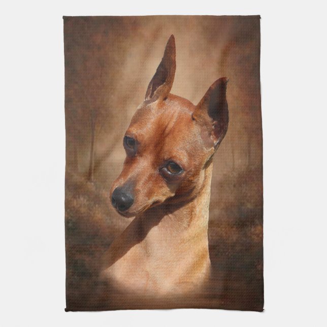 Miniature Pinscher Kitchen Towel (Vertical)