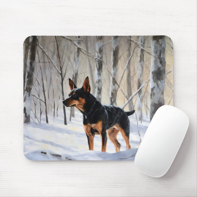 Miniature Pinscher Let It Snow Christmas Mouse Pad (With Mouse)
