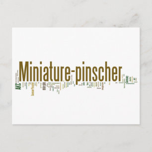 miniature pinscher mashup.png postcard