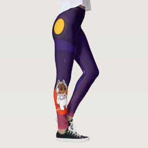 Miniature Pinscher (Min Pin) in Space Legging