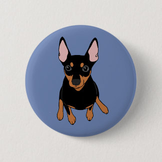 Miniature Pinscher Min Pin Standard Round Button