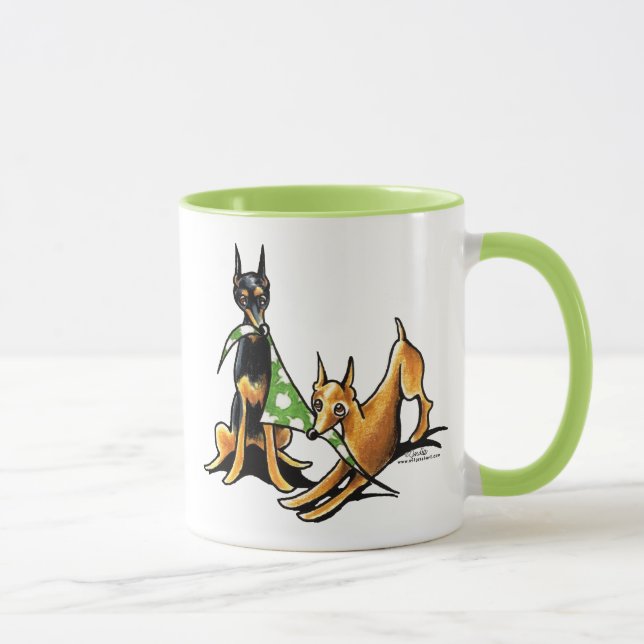 Miniature Pinscher n Apples Mug (Right)
