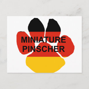 miniature pinscher name germany-flag paw postcard