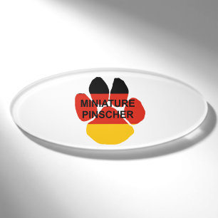 miniature pinscher name germany-flag paw tag